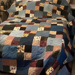 Homemade Denim Jean Patch Quilt